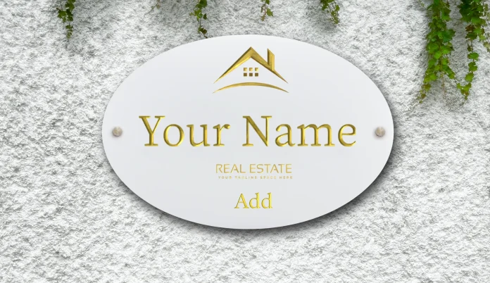modern house name plate design